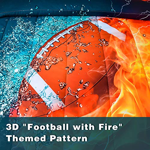 Andency Football Comforter Set Twin(66X90 Inch), 2 Pieces(1 Football Comforter, 1 Pillowcase) Sport Microfiber Comforter Set Bedding Set For Kids Boys Teens #TOP4