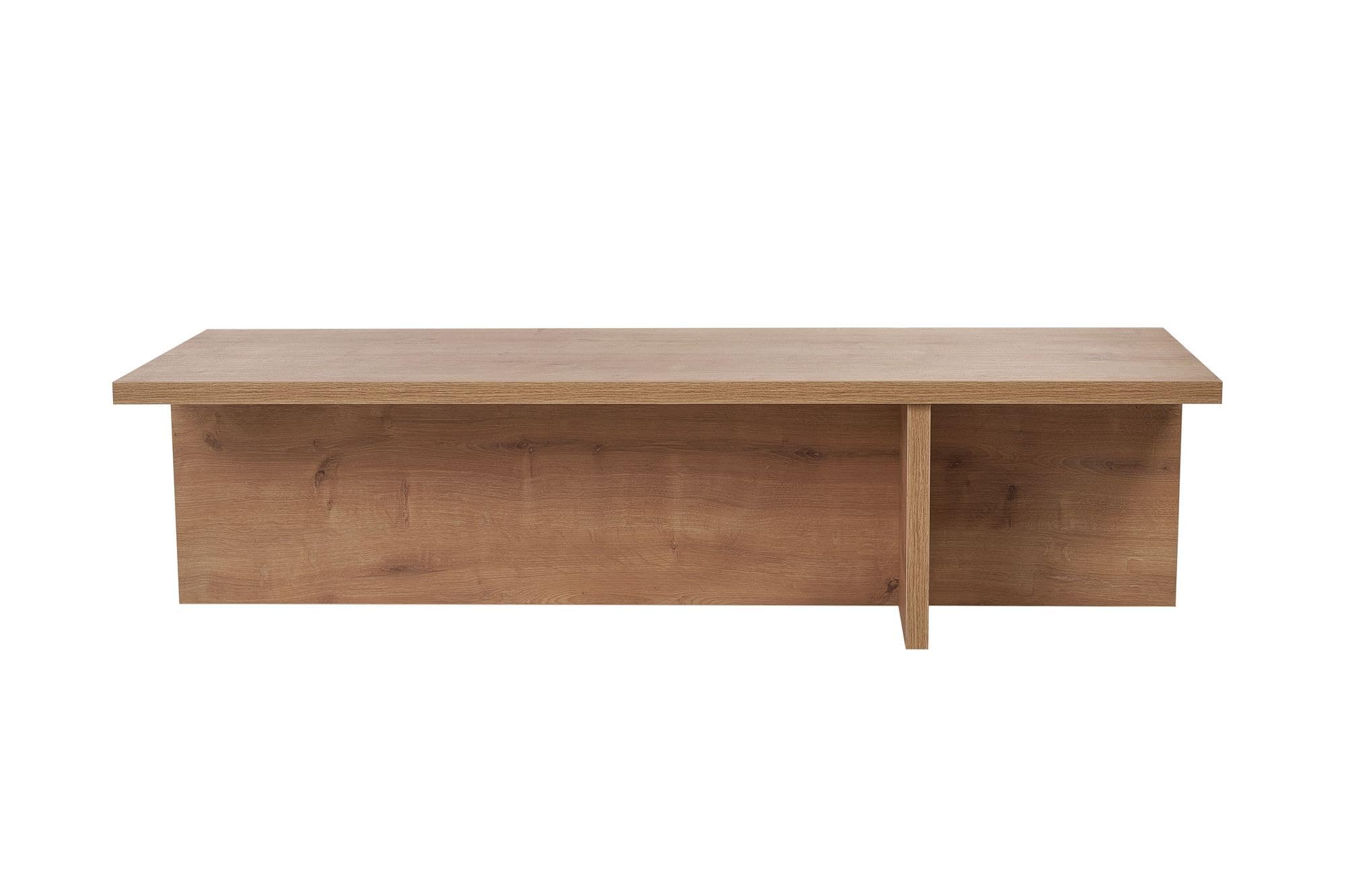 Stylish Coffee Table, Sapphire Oak, 120 x 30 x 45 cm, 100% Melamine Coated Particle Board, 25 mm Thickness, Perfect for Modern Living Rooms & Spaces