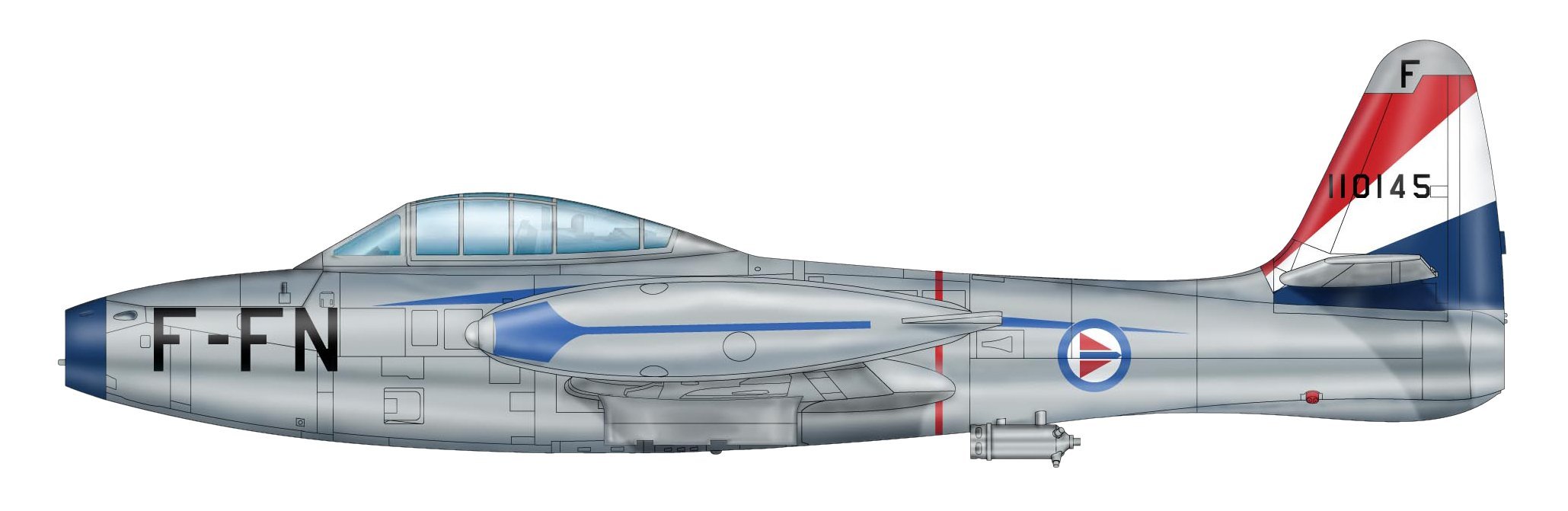 SkyMax HOBBY MASTER 1/72 F-84G Thunder Jet Norwegian Air Force (japan import)