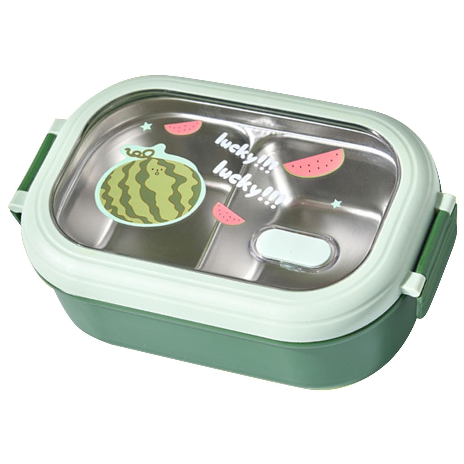 Greensen Lunch Box, Lunch Box Termico in Acciaio Inossidabile con Scomparti Divisi Rimovibili, Contenitore per Alimenti a Tenuta Stagna, Portatile per Gli Studenti Scolastici in Ufficio Pendolarismo