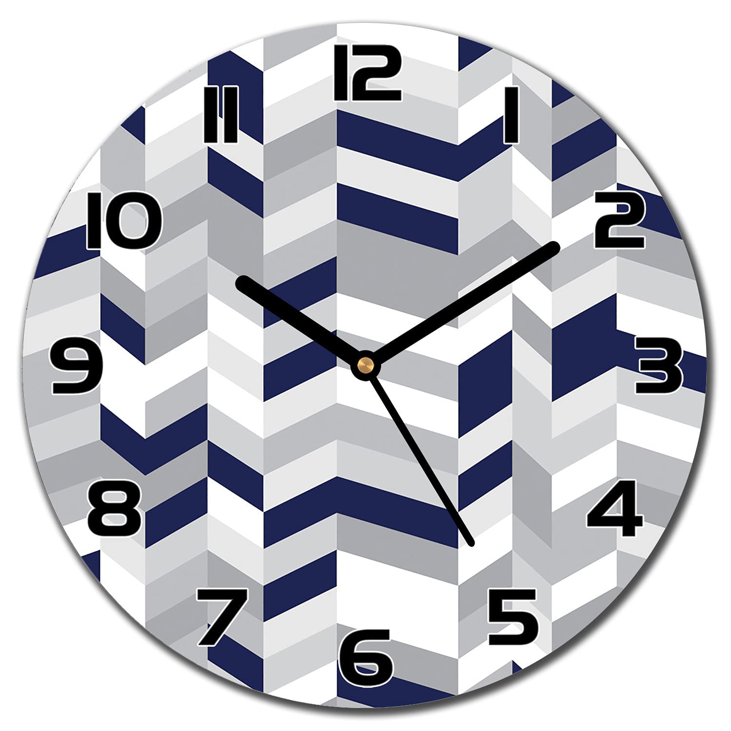 Horloge murale en verre salon et cuisine déco géométrique moderne