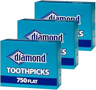 Diamond Flat Toothpicks 750ct, 3 Pack