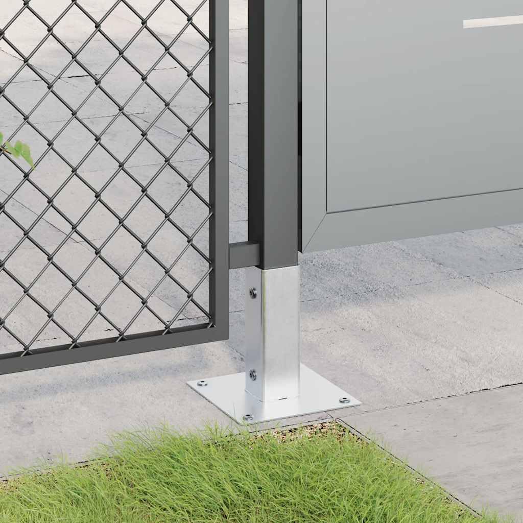Wspornik słupka 51 x 51 mm, 12 sztuk, stal ocynkowana ogniowo | Do ogrodzenia, pawilonu, balustrad, odporna na korozję, odporna na warunki atmosferyczne, montaż na betonie lub drewnie
