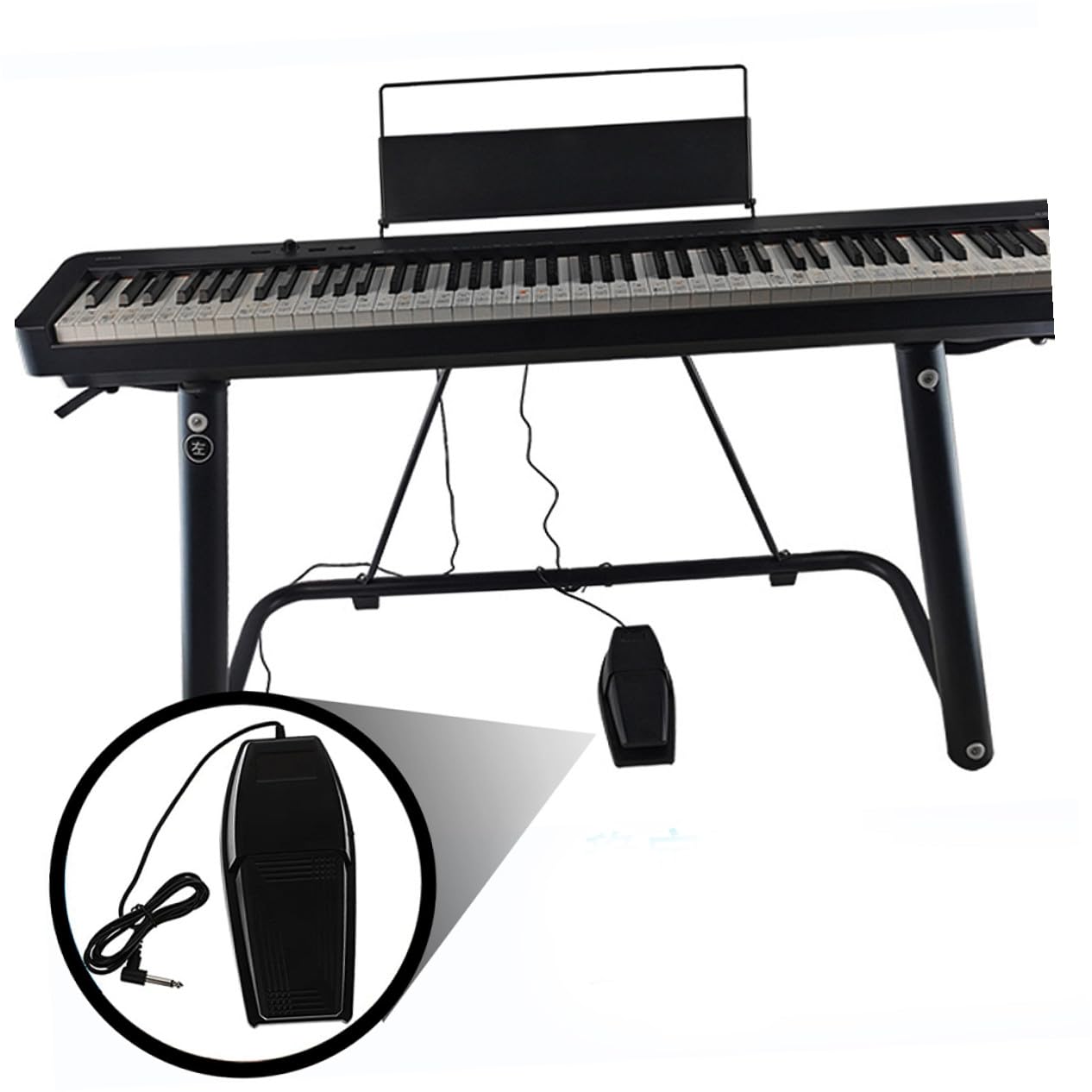 Pedale Sustain per Pianoforte Digitale e Tastiere Midi Pedale di Sostegno Non Scivoloso per Pianola e Sintetizzatori Accessorio Professionale per Musicisti e Principianti