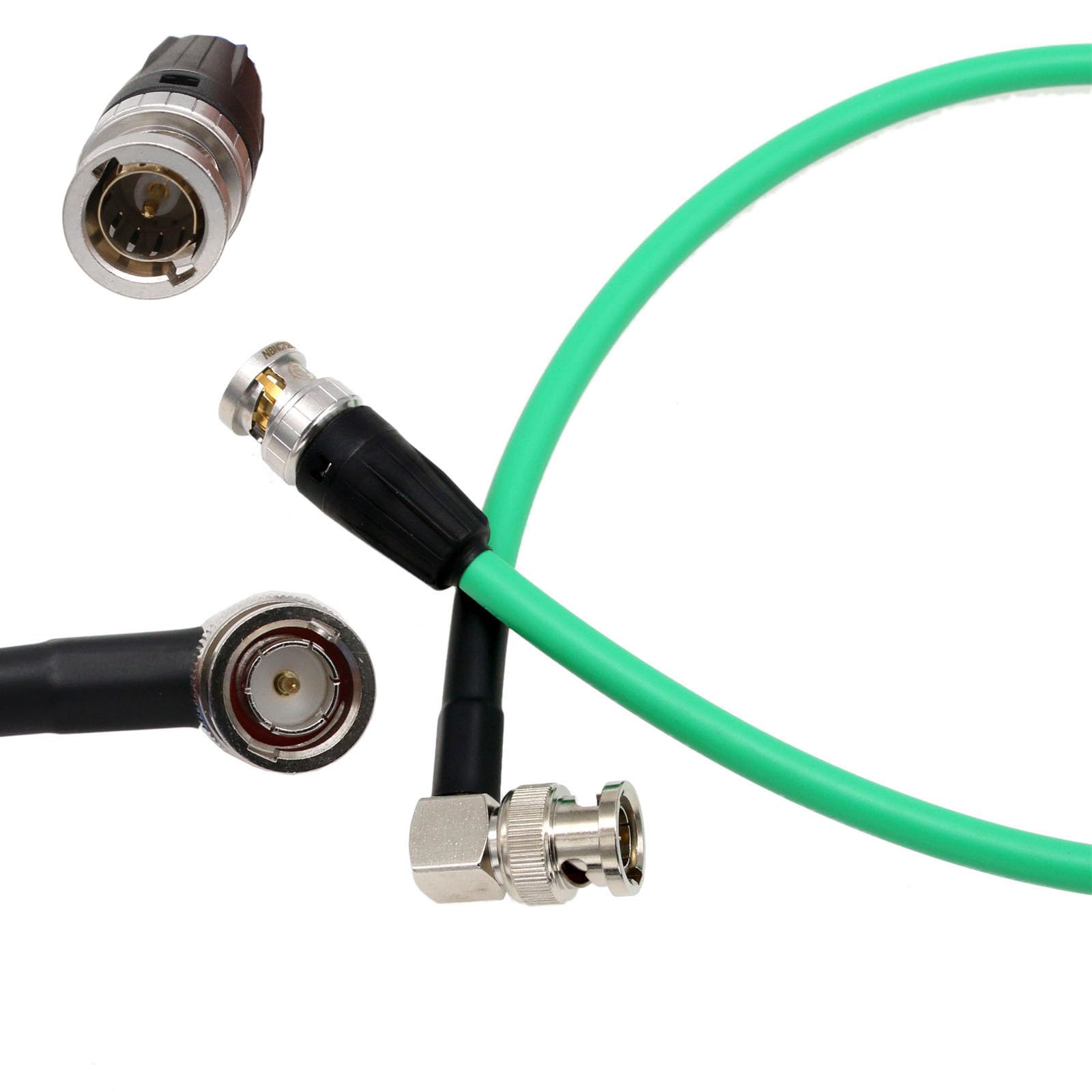 HangTon 6G 12G 4K SDI Coaxial Video Cable BNC to BNC Canare LV-61S 75 ohm for Camera Monitor Flexible Shielded 80cm Green - Image 2