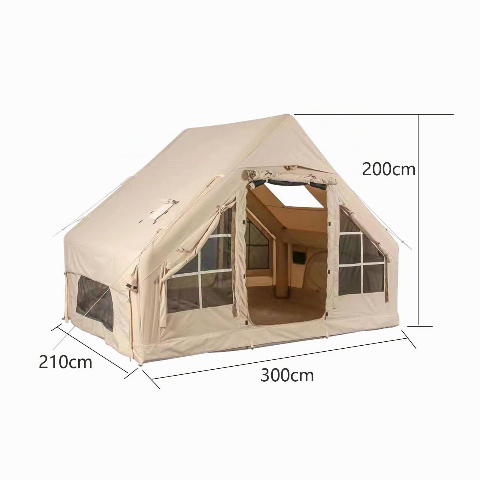automatisches aufblasbares zelt aus leichtem oxford-stoff Wasserdichtes Zelt, Oxford-Campingzelt for 4–6 Personen, tragbares aufblasbares mit Kaminöffnung, integriertem Luft-Aufblaszelt, winddichtes Aufblaszelt for Wandern am Strand Sport & Freizeit Color:Heather Green Cat_Lvl_3: Hosen kurz Cube Kathmandu Hybrid Pro