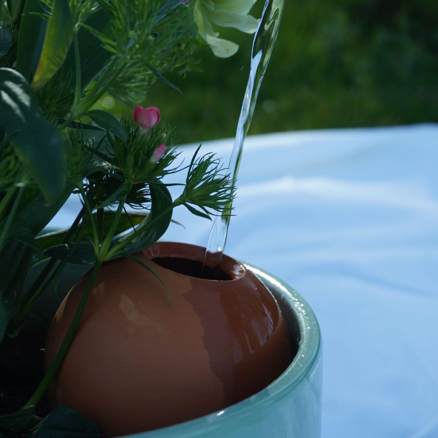 Ollas Lutton Olla Terre Cuite à Planter 40cl | Lot de 2 Oyas | Arrosage Autonome pour Plantes Ecologique & Economique | Système d'Irrigation Naturel | Autonomie 3 Jours | OYA Terracotta