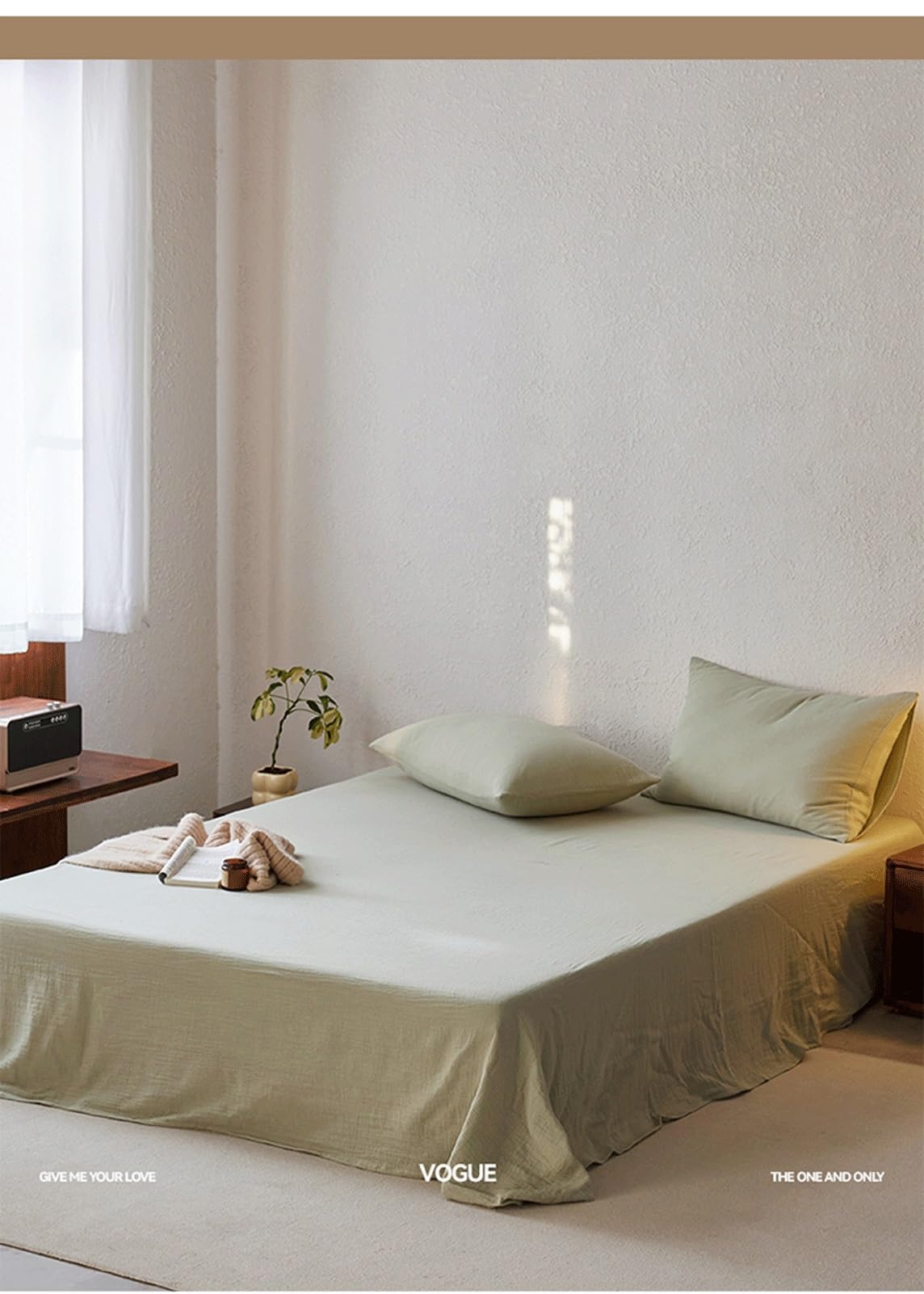 Sábana Encimera, Sábana Encimera de Gasa Algodón, Suave y Cómoda para Cama de 90cm 100cm 120cm 135cm 150cm 180cm 200cm(Brown,245x250cm)