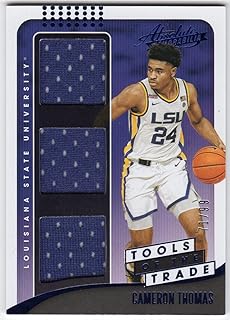 Cameron Thomas 2021-22 Panini Chronicles Absolute Tools of the Trade Rookie Triple Jersey Card Blue Parallel Serial #71/99...