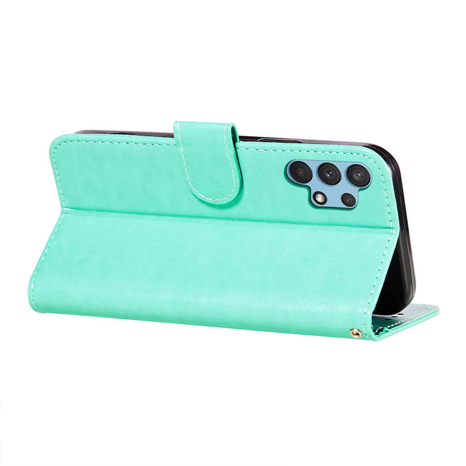 LTL Etui na telefon do iPhone 13 Mini/13/13 Pro/13 Pro Max, skórzane etui z klapką z przegródkami na karty, etui na telefon, magnetyczne zamknięcie, zielone, 13pro 6,1"