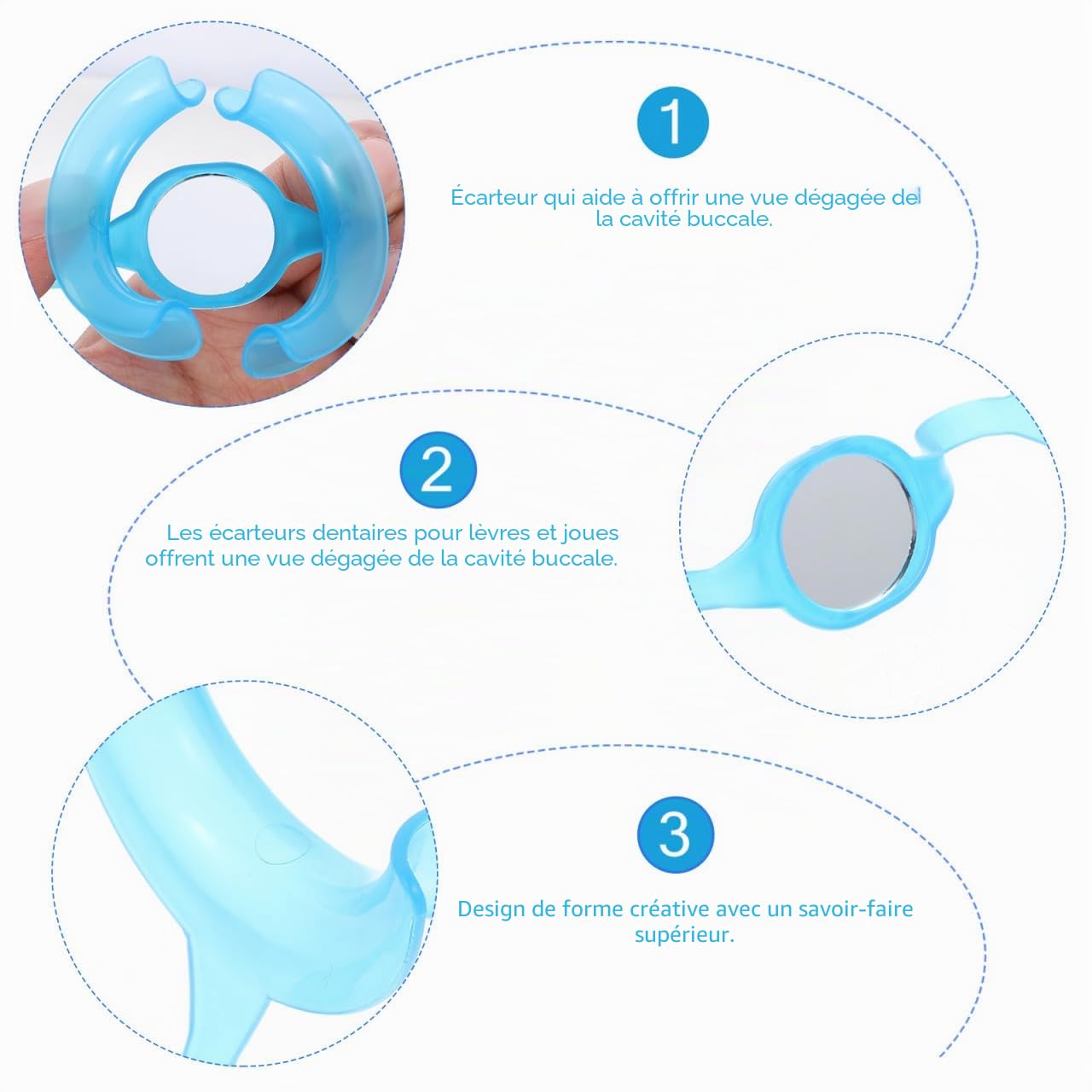 EXCEART 20 PièCes Ouvre-Bouche Autoclavable 11X5.2X1.4Cm Joue ÉCarteur Outil De Soins Dentaires Pour Blanchiment Et Protection Buccale Adulte