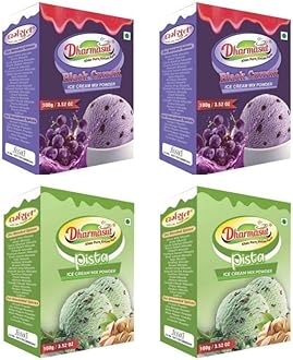 2 Black Currant + 2 Pista Ice Cream Premix Powder | Combo of 4 | 400gm
