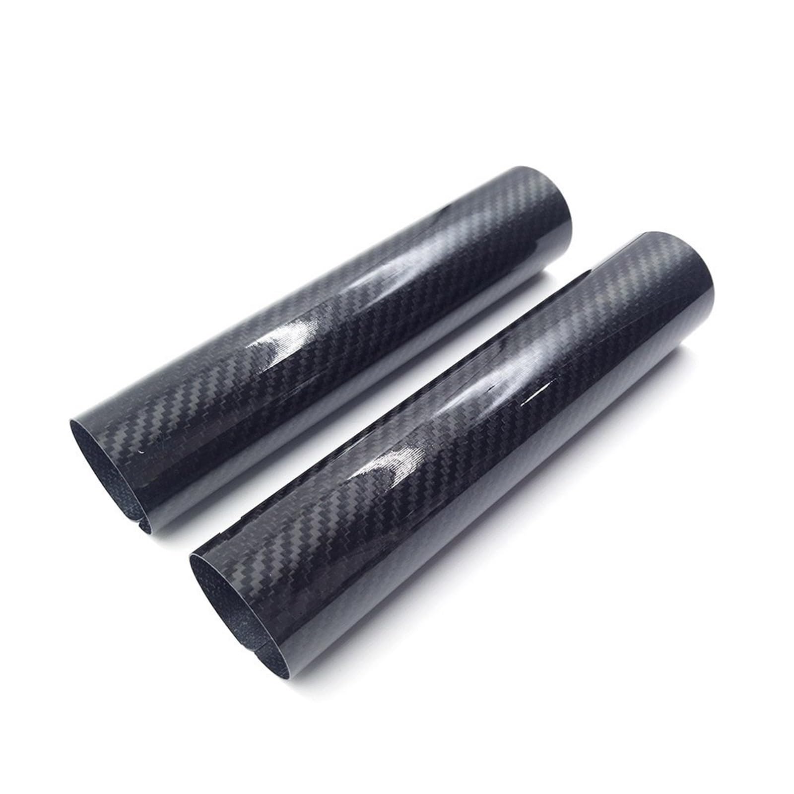 Protector Horquilla Moto Protector de Horquilla de Motocross de Fibra de Carbono, Cubierta de Amortiguador, protección de 50-58 mm, Polainas Ajustables, Bota antisuciedad