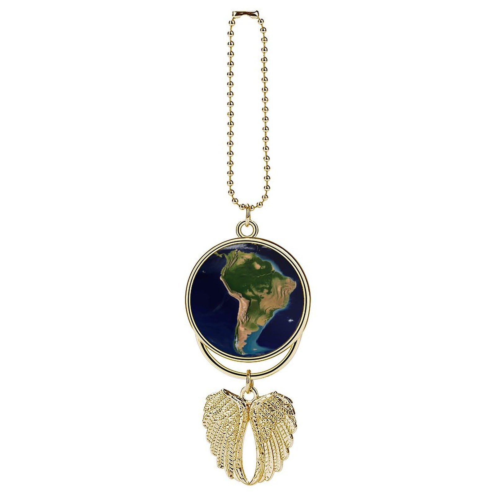 South America Satellite Image Car Pendant Hanging Swing Auto Rear View Mirror Hanging Car Rear View Mirror Charm Truck Hanger Ornament Charm for Car Rear View Mirrors Accessories