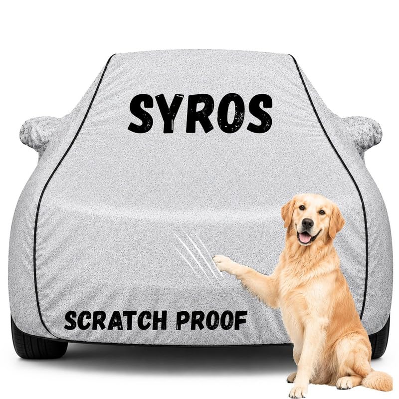 Image of Pure Fabric Silver 100% Waterproof Syros Car Cover | Polyester Car Body Cover for Rain & Sun | UV Protection, Dustproof, Scratch Resistant, Windproof, Heat Resistant, Custom Fit