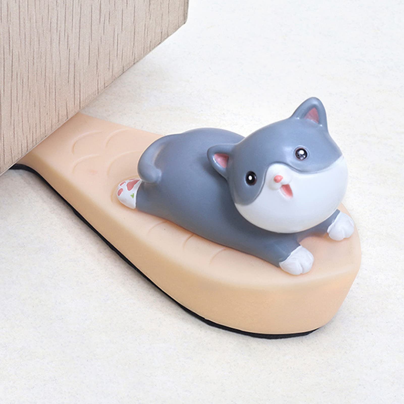 HAOHIZE Door Stoppers,Animal Door Stopper Cute Animal Door Stop Collision Prevention Windproof Prevent Slipping Funny Decorative Wedge Door Stopper (Kitten) - Image 3