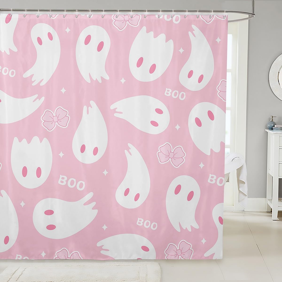 Rideau de douche lavable motif dessin animé pour une étanchéité parfaite de salle de bain