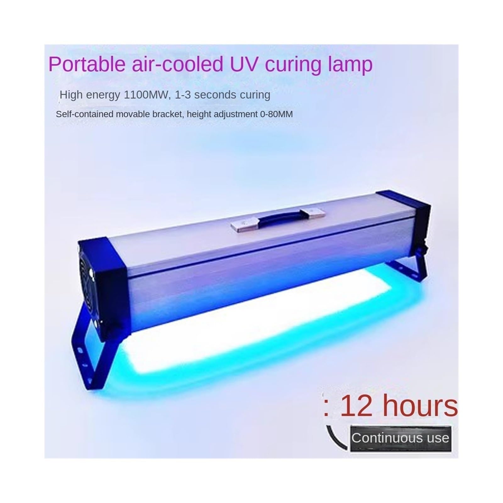 UV-Härtungslampe, 600W 800W Quick Dry UV Ultraviolett-Härtungslampe 365nm 395nm 405nm Kleber Harz Grün Öl Lot PCB Board Beschichtung LCD Bildschirm Farbe für Kunst- und DIY-Projekte(365nm,600W)