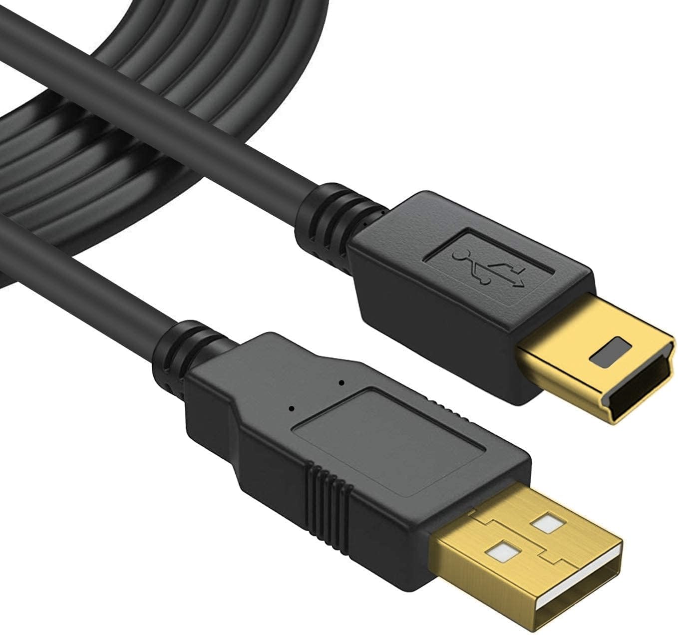 NEW! 3 meter / 10ft long MINI USB Data & Charging Power Cable Compatible With - Nextsbase 312GW - Car Dash Cam - Video Vehicle Recorder Camera (Gold Plated)