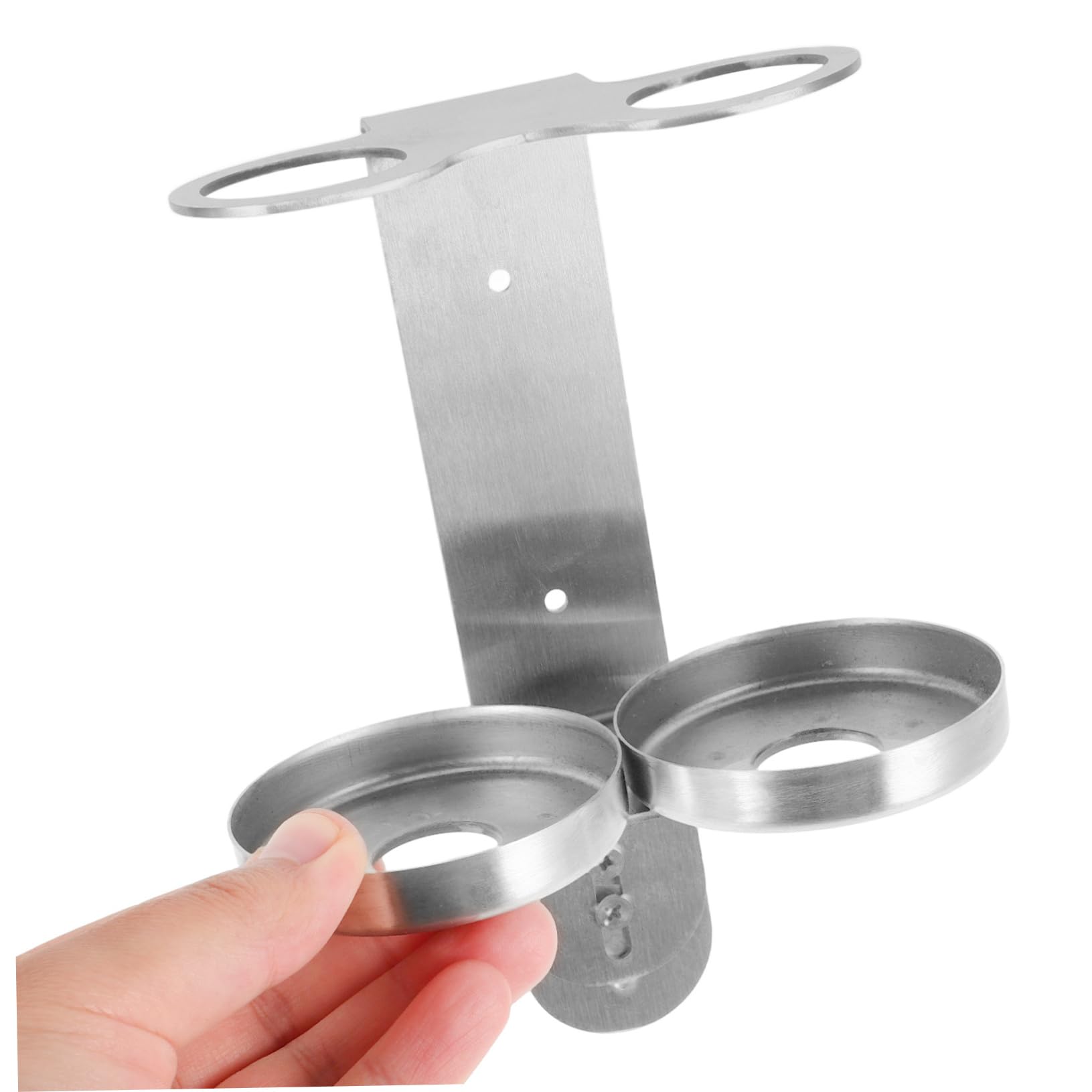 Cabilock Soporte de Pared Acabado Fino y Fácil Mantenimiento y Botellas de 6cm en Acero Inoxidable Plata para Dispensador de Jabón de Manos y Champú Adecuado para Ducha