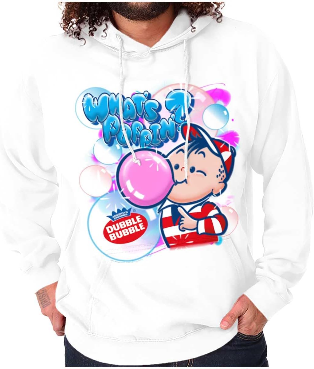 Brisco Brands Airbrushed Dubble Bubble Whats Poppin Hoodie Sweatshirt Women Men