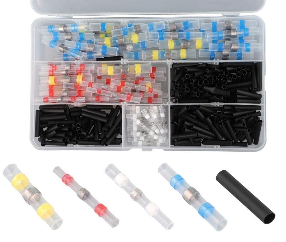 DREAWOO Solder Seal Sleeve 280PCS Crimps Butt Joint Increased Current Insulation Durable