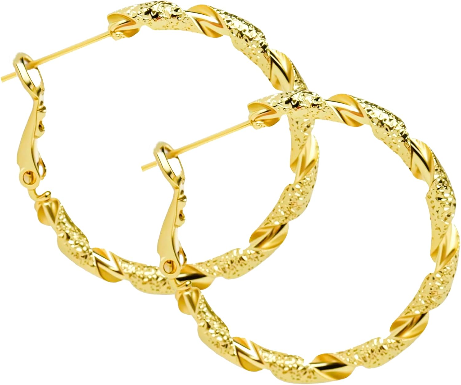 ToHeart 14k Gold Hoop Earrings for Womens Hoop Earrings Gold Plated