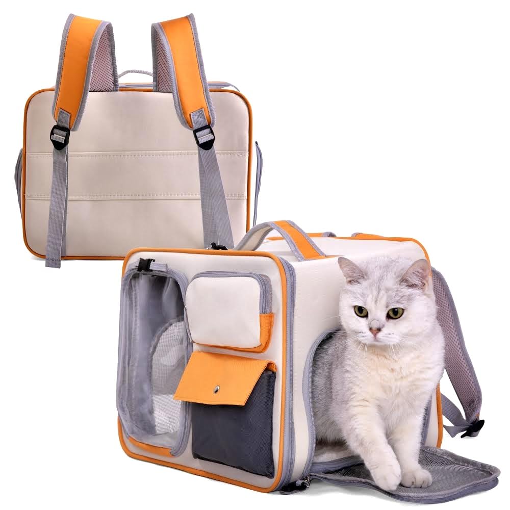 PetGo Pet Carrier Airline Approved - Comfortable and Spacious Dog and Cat Carrier - Soft Dog Travel Bag with Pockets and Padded Straps - Breathable Pet Carrier for Small Dogs/Cats/Rabbits and More