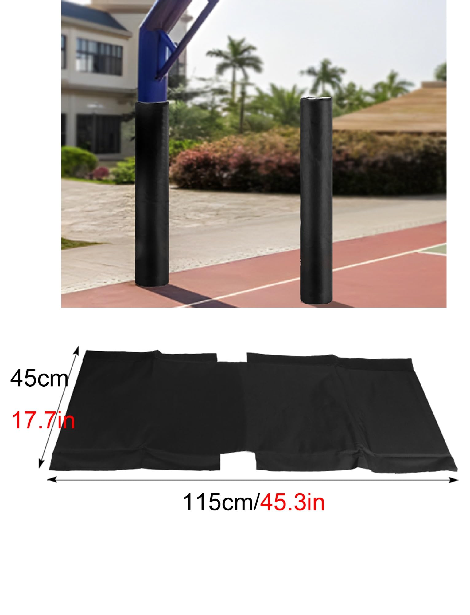 Genérico Protector Universal for Postes de canastas de Baloncesto y Entrenamiento de MMA, Funda Protectora contra Impactos en 4 Lados, Almohadilla de Seguridad for Exteriores Apta