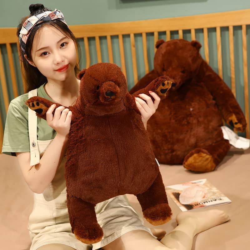 Sausudols Teddybär Plüsch 60 cm Teddy Bär Stofftier Plüschtier Kuscheltier Geschenk für Kinder und Erwachsene Dunkelbraun