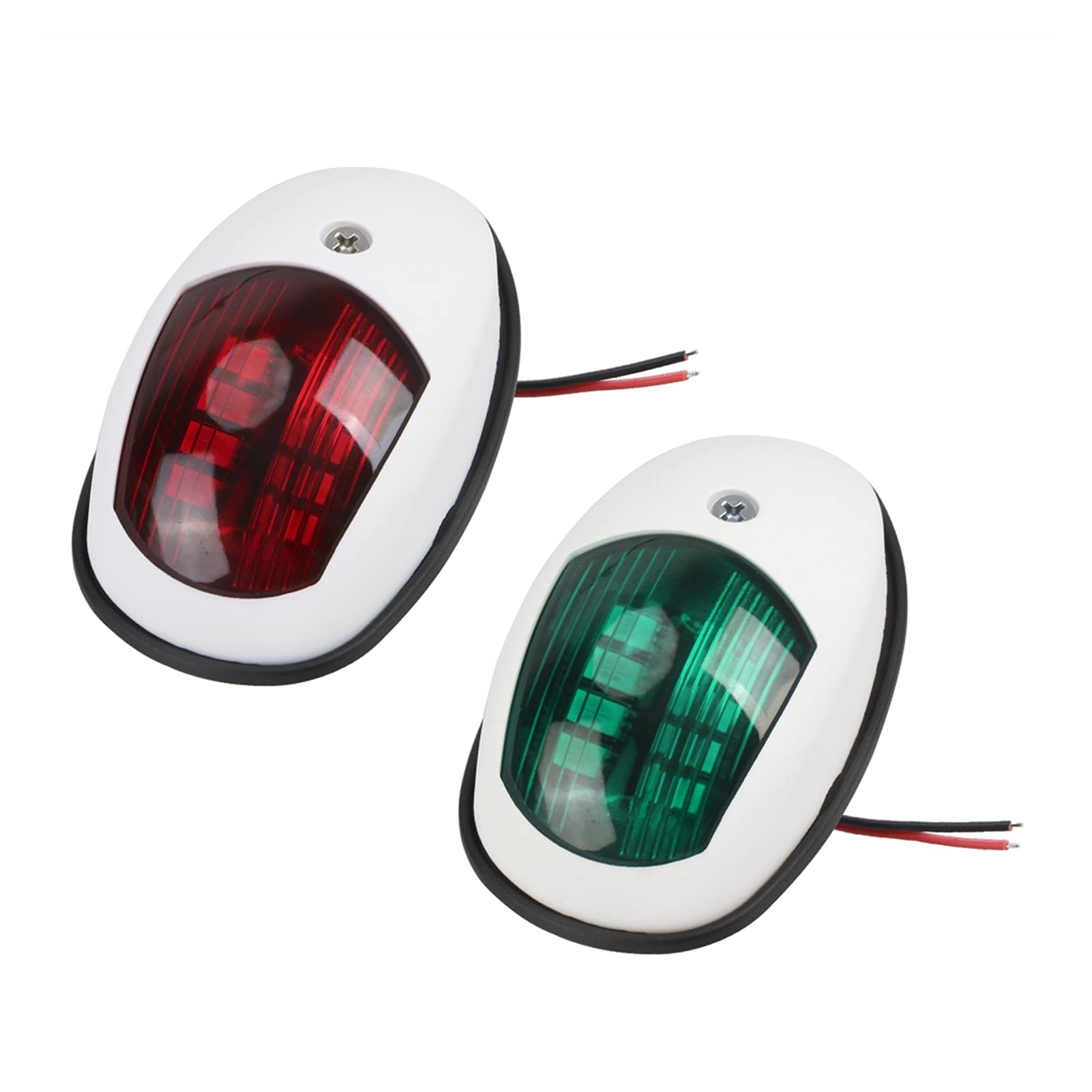 2pcs / set for il furgone del rimorchio camion dei di yacht della barca marina GUIDATO Lampada avvertimento segnale luce navigazione 10V-30V Per la navigazione e la pesca(White)