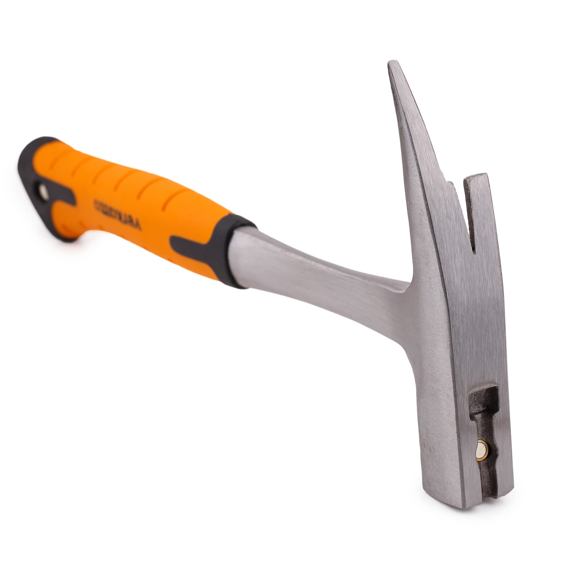 Martillo de Carpintero e Encofrador 600 g - Totalmente de Acero - Martillo de Techador con Portaclavos Magnético - Martillo de Acero con Mango Antivibraciones - DIN 7239