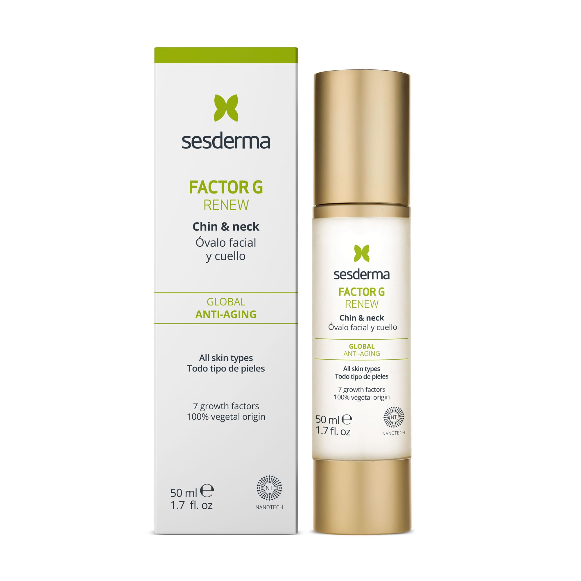 Factor G Renew Chin & Neck – Defines Contour, Firms & Hydrates – Anti-Wrinkle – 30 ml