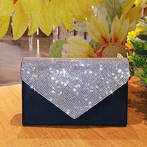 Image of Evening Bags Women Clutch Purse Small Cute Classic Envelop Crossbody Handbag for Formal Wedding Party with Detachable Chain