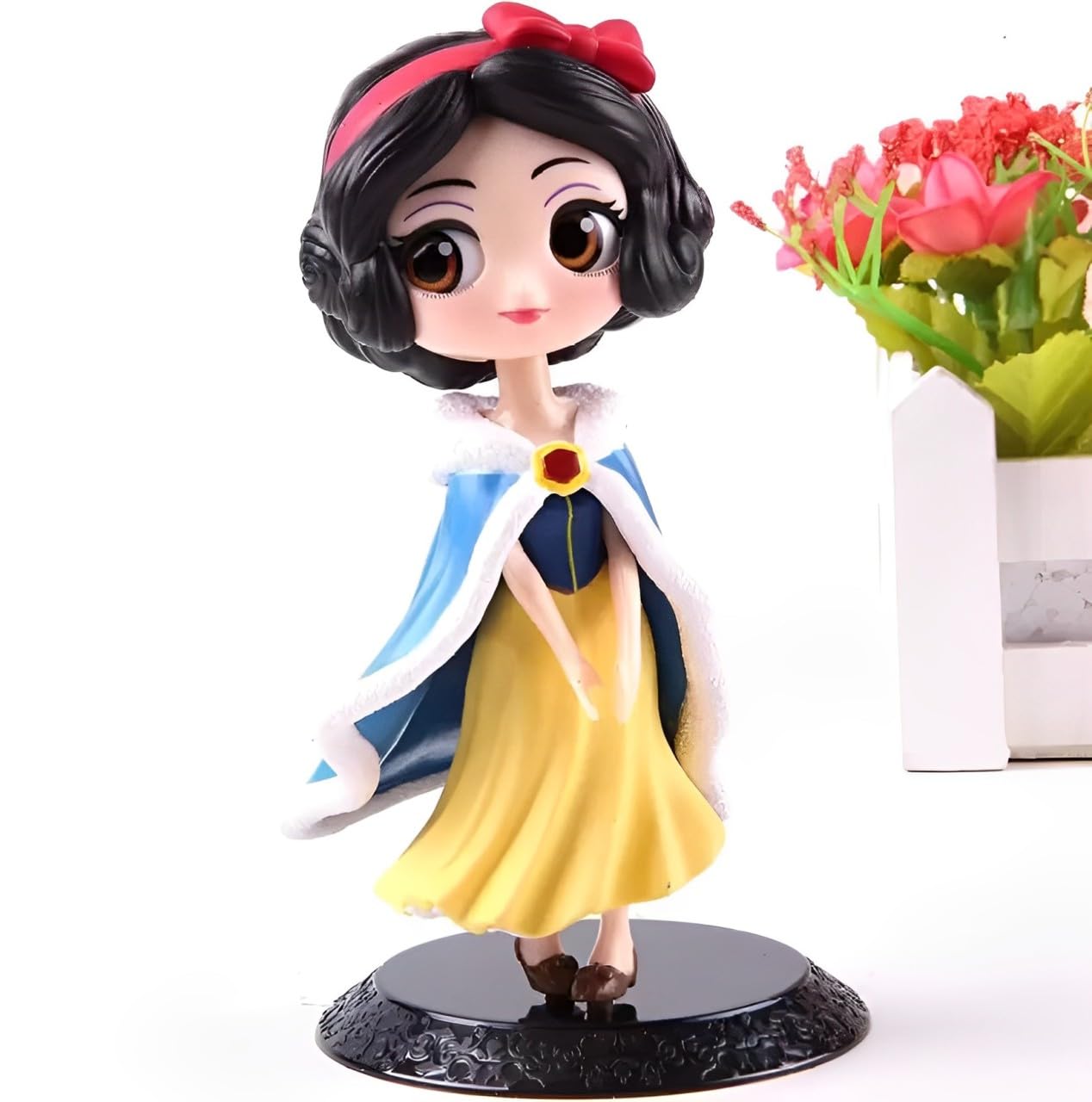 Princess Snow White Limited Edition 15 cm Miniature Doll Action Figure Anime Collection Figurine Toy Model Statue for Children Kids Gift Cake Topper Decoration Car Dashboard Office Desk Study Table