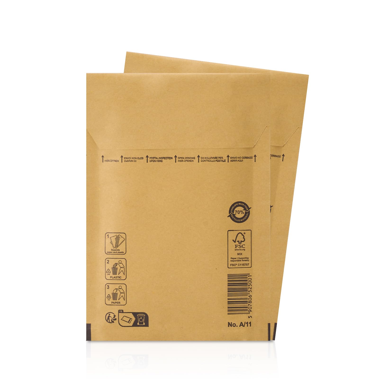 Switory 1000stk Luftpolsterumschläge Polsterumschlag Versandtaschen A1(120 x 175 mm) 11/A, Braun Luftpolstertaschen geeignet für DIN A6, Versandverpackung mit Selbstklebeverschluss