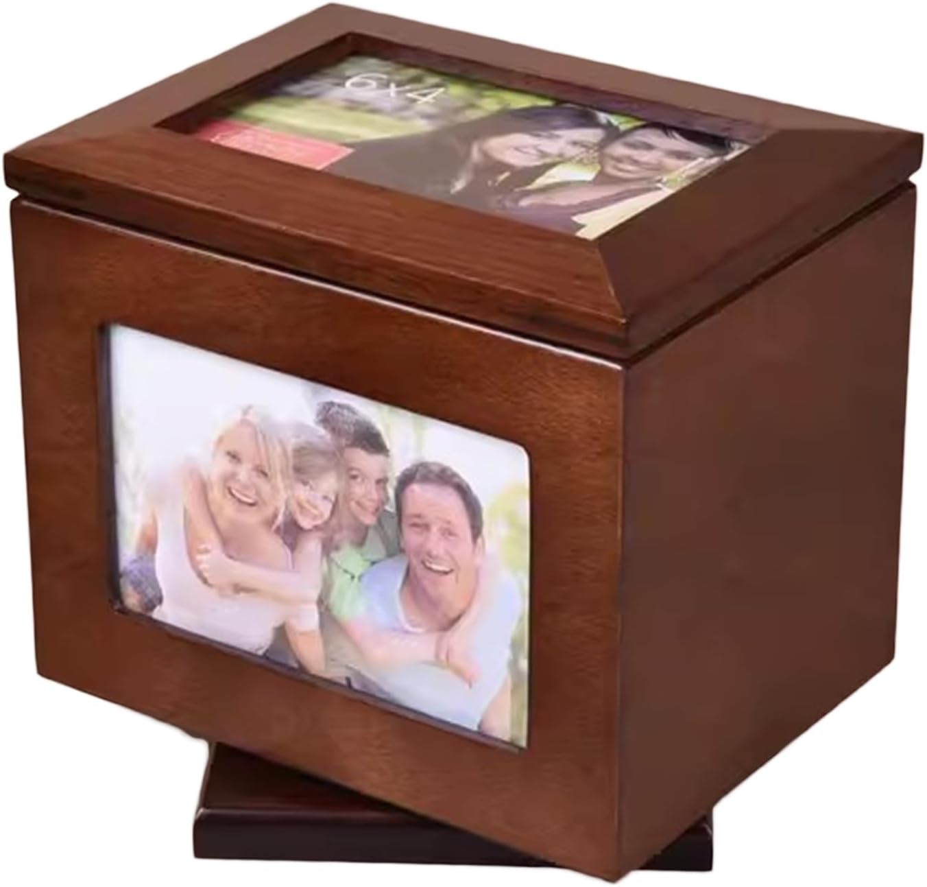 Wooden Photo Box Album with 5 Pull-Out Albums for 100 6x4 Inch Photos - Perfect for Weddings, Anniversaries, and Memorabilia Display