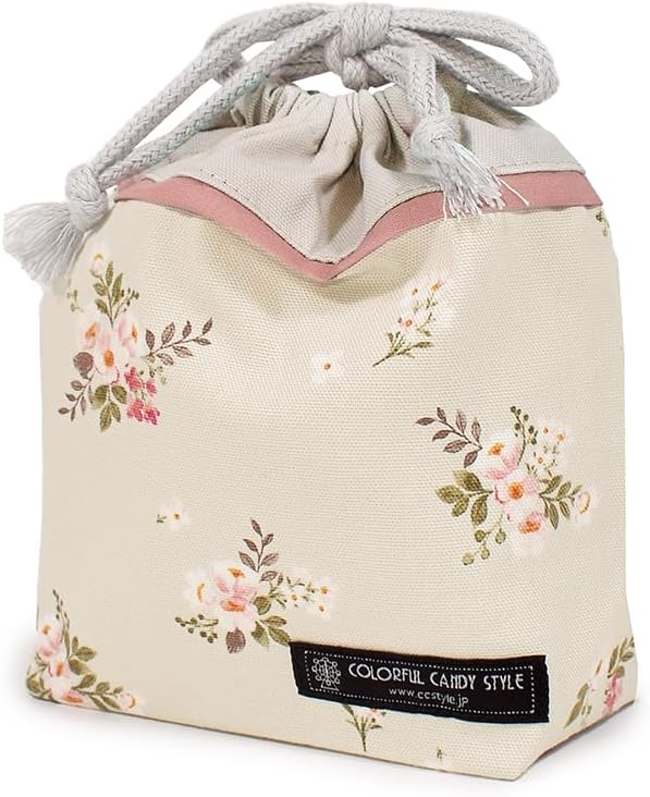 COLORFUL CANDY STYLE Drawstring Bag, Small, Cup Bag, Girls, Drawstring Bag, Dull Color, Simple, Pale Color, Flower Pattern, For Kids, Elementary School Entrance, Kindergarten