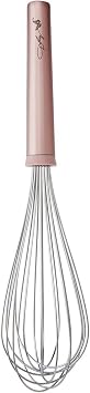 Dolly Parton Whisk 12-Inch Stainless Steel Whisk with Blush Details, Ergonomic Handle, Dishwasher Safe, Perfect for Beating Eggs, Whipping Cream & Mixing Batters