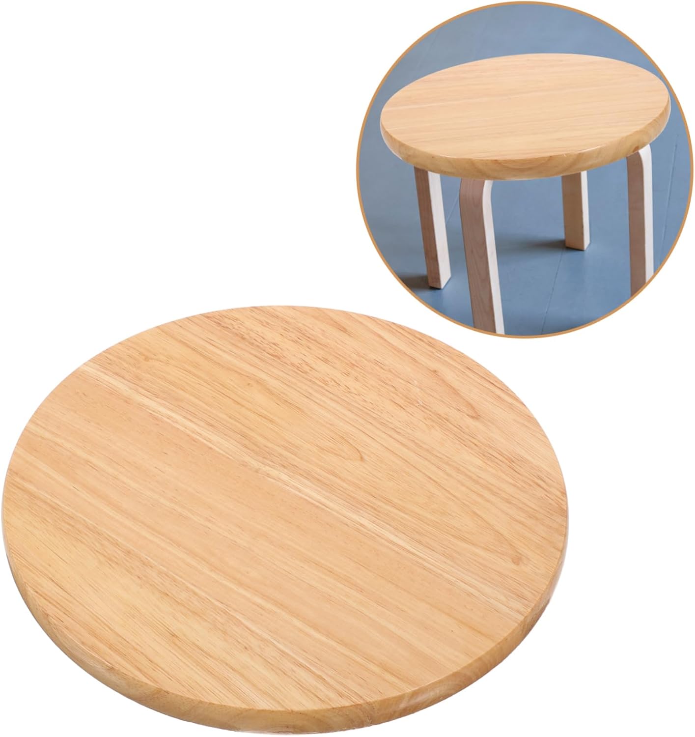 Ciieeo Wooden Stool Seat Replacement Solid Wood Bar Stool Seat Cover for Kitchen and Indoor Use Reinforced Design for Comfort and Stability