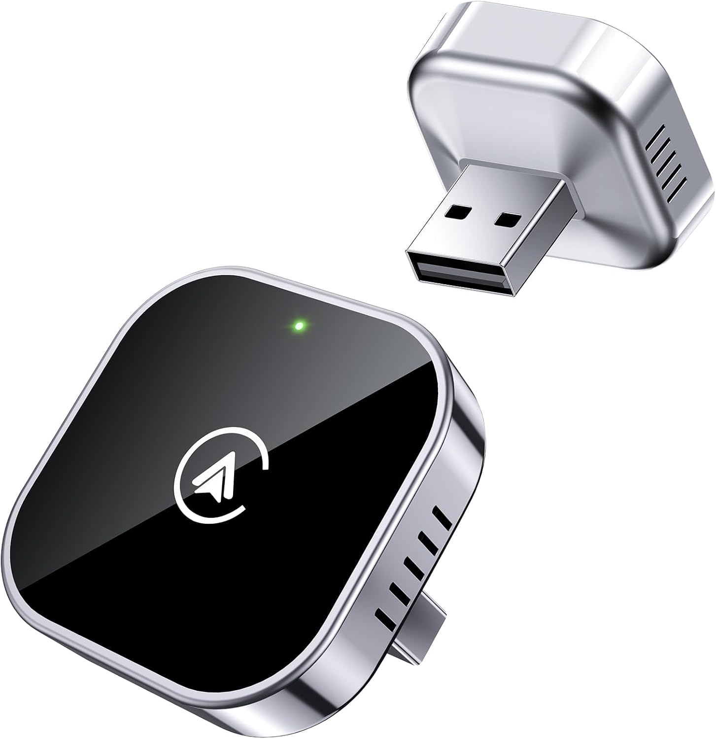 Teeran 2 in 1 Wireless CarPlay and Android Auto Adapter, Easy Setup Plug and Play, Fast Seamless Use Supports 1000+ Car's with Built-in Wired Car Play/Android Auto, Compact Sleek Design Car AdapterGlobal Recycled StandardGlobal Recycled StandardGlobal Recycled Standard