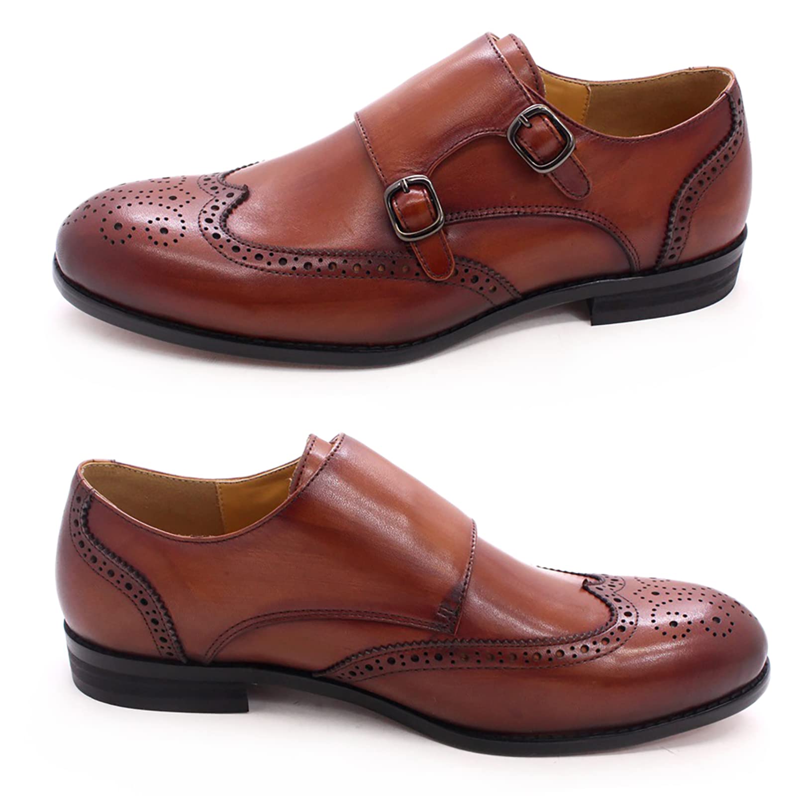 Manfield leren loafers met gesp goud | wehkamp
