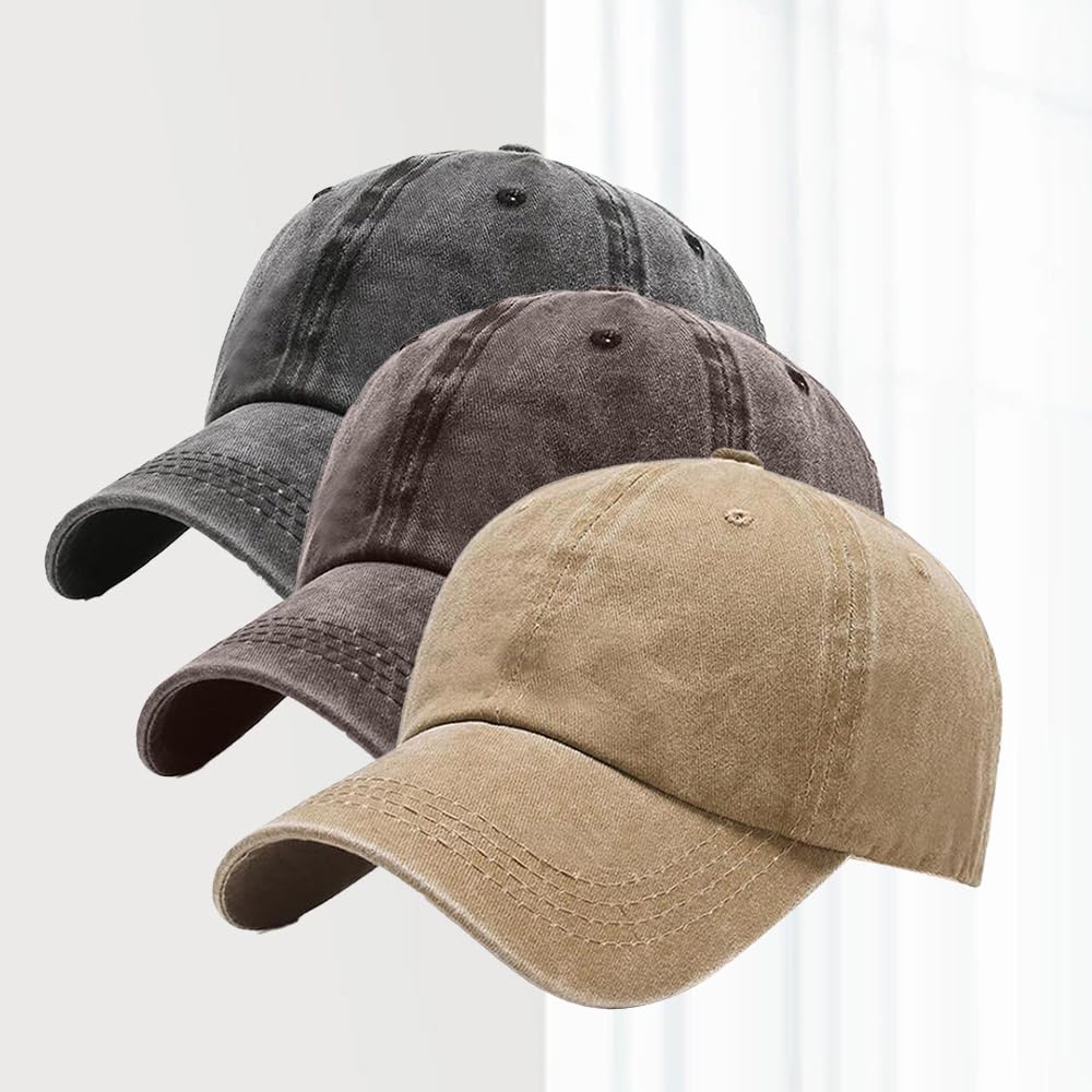 Classic Low Profile Baseball Cap, Adjustable Cotton Golf Hat, Unconstructed Plain Design for Men and Women
