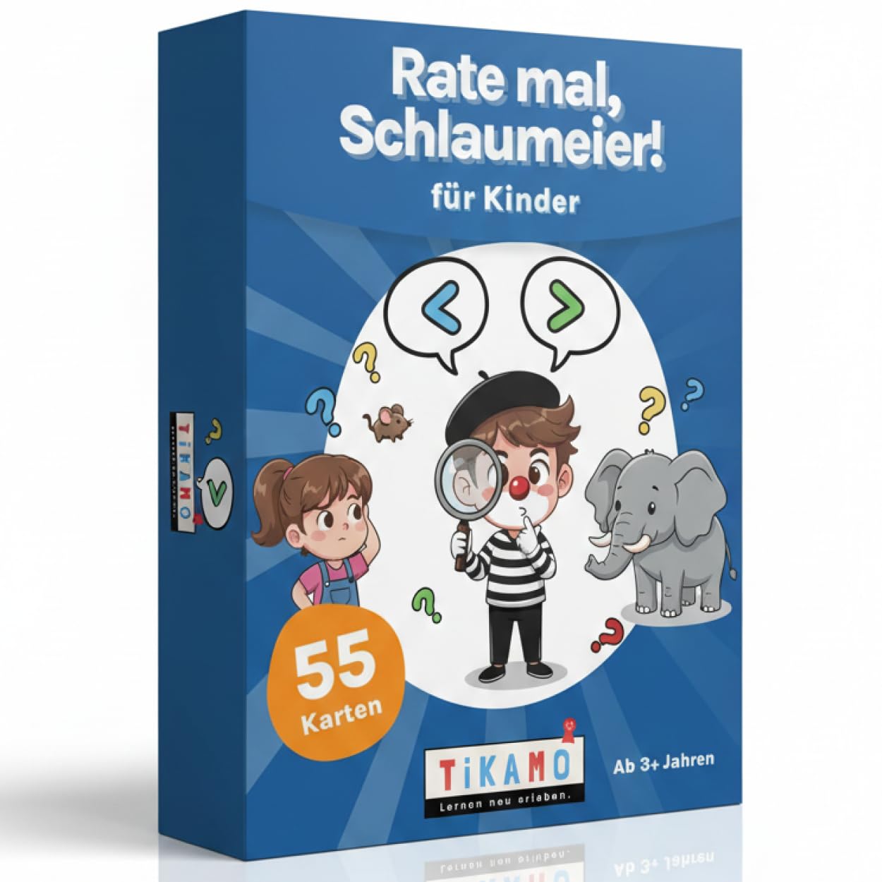 TiKAMO Rate mal Schlaumeier Spiel für Kinder - Lustiges Familienspiel & Wissensspiel - Drinnen & Draußen Kinderspiel - Geschenkidee für Mädchen & Jungen - Spiele ab 6, 7, 8, 9, 10, 11, 12 Jahre