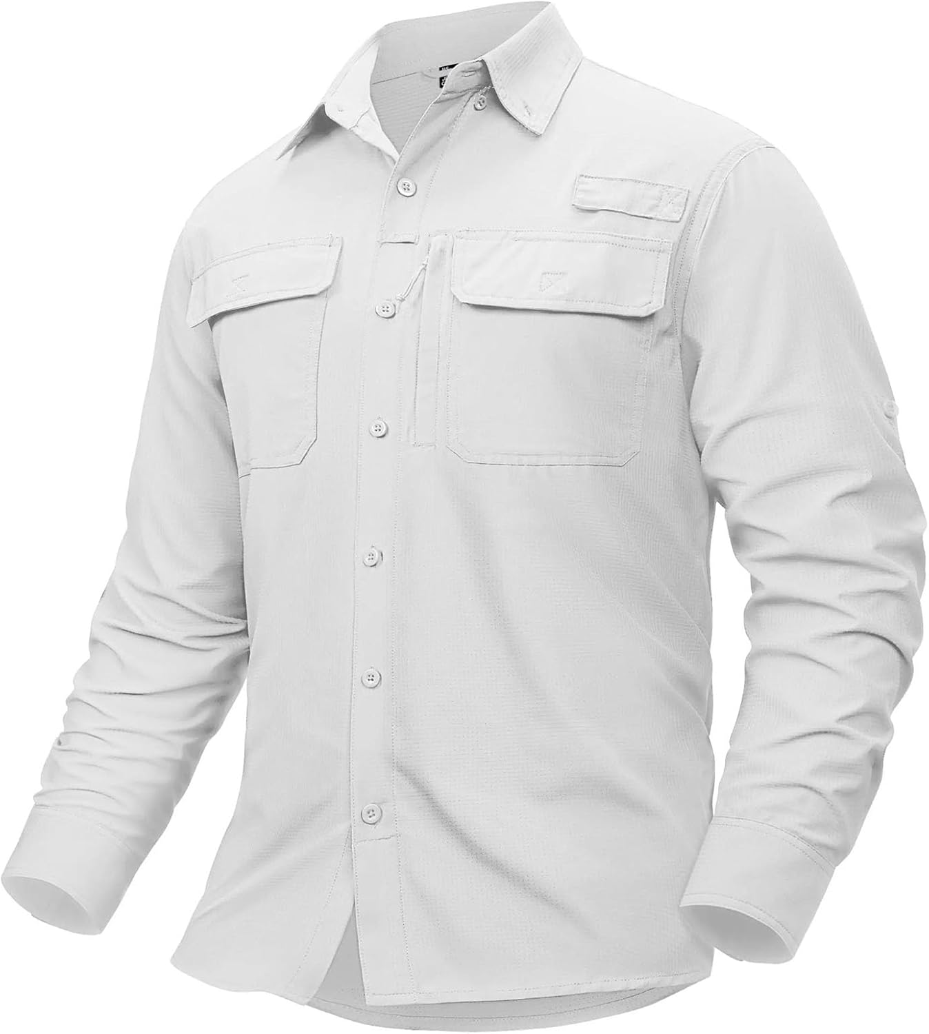 Men Shirt Quick Dry Fishing UPF 50 Plus Sun Protection Long Short Sleeve Mesh Breathable Hiking Cargo