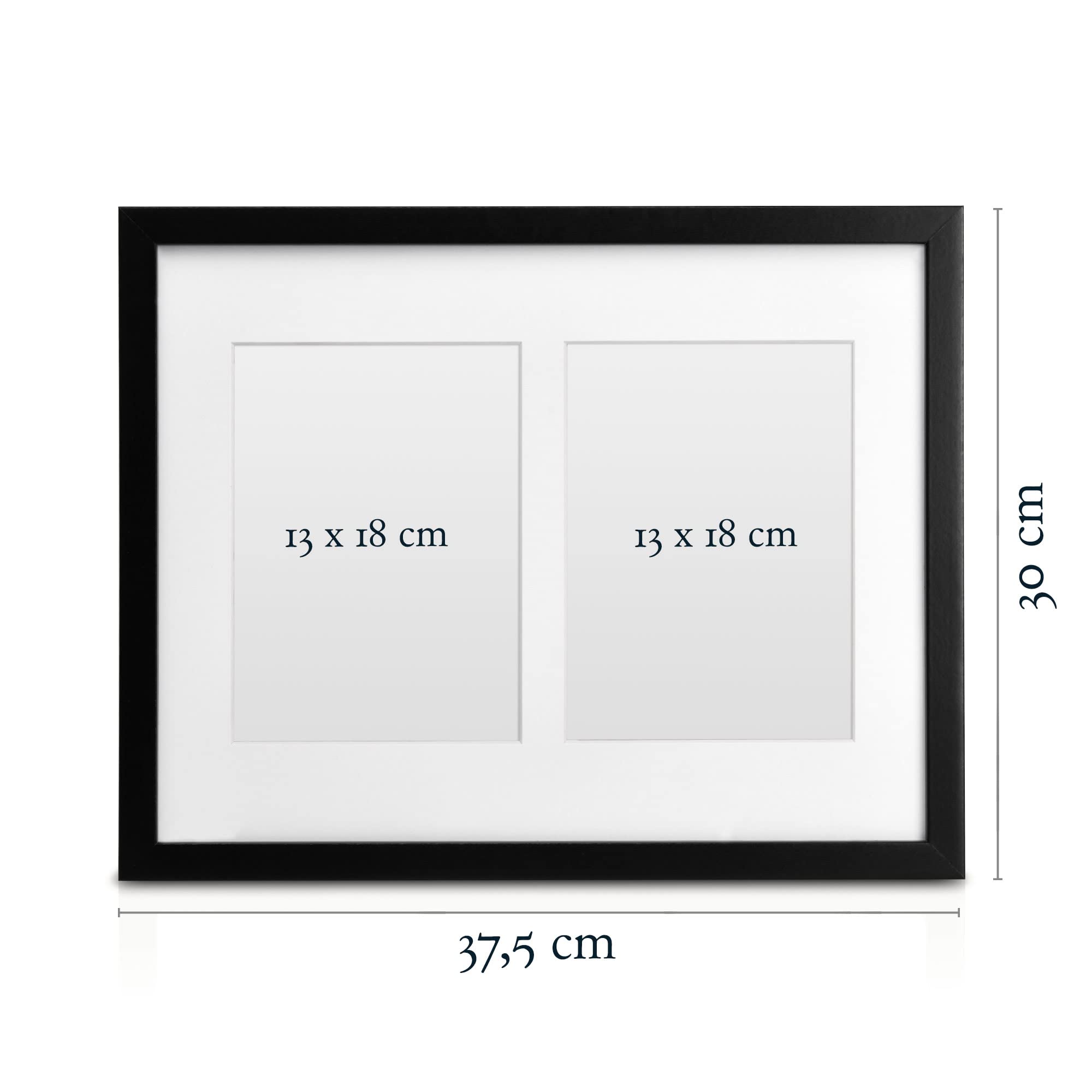 Cornice Portafoto A Cuore 5 Foto - Mix Nero E Rame - Formati 10x15 E 13x18 - Stile Industriale - 2