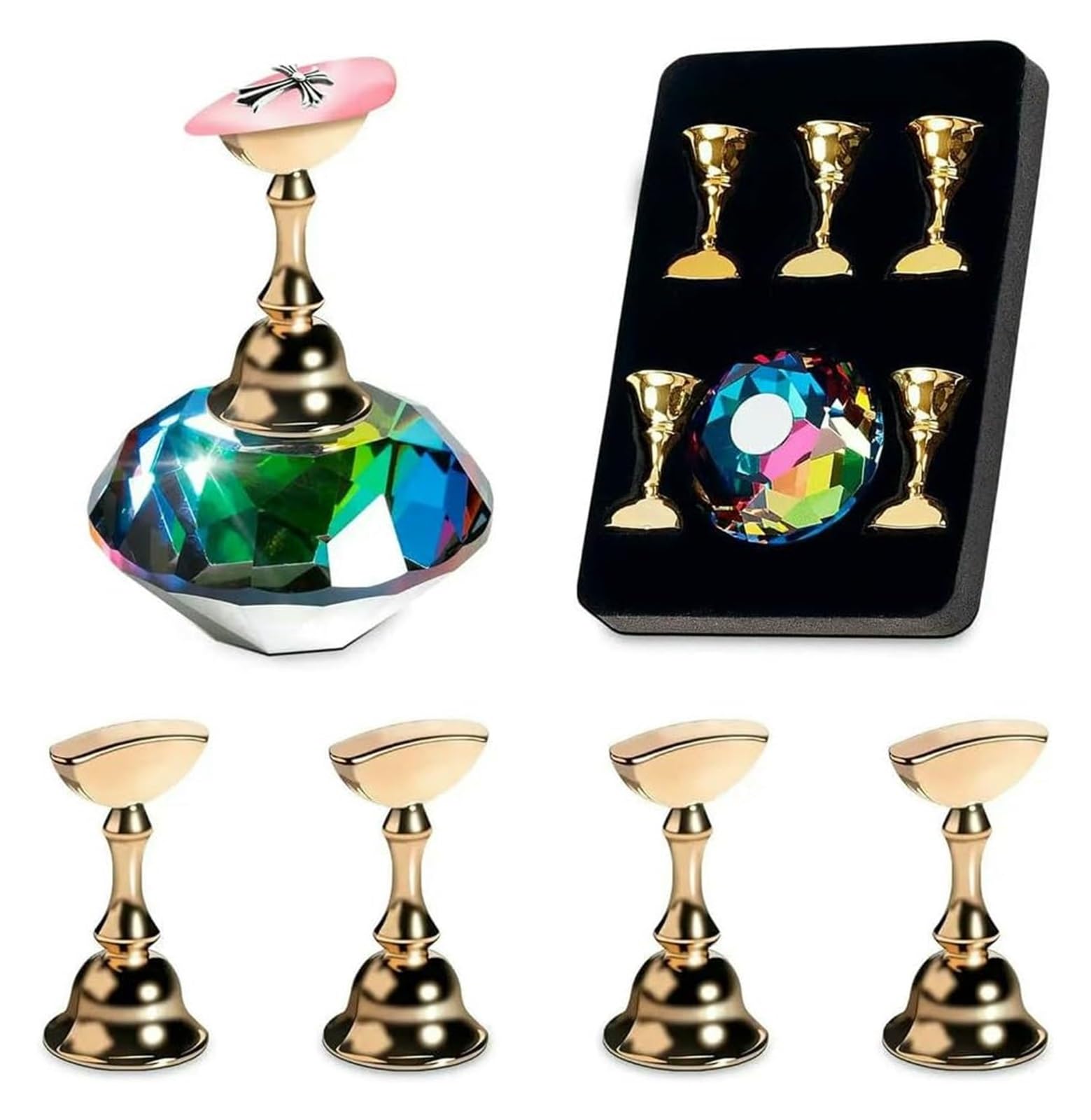 NDLHXKFRP Acrylic Nail Stand Display, Nail Art Practice Display Stand Holder For Gel Polish(Tr72)