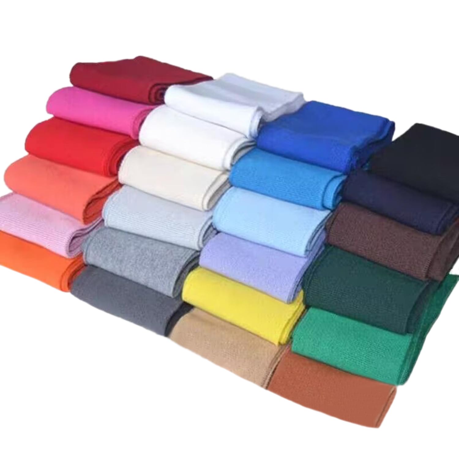 OCTHIRLZ Thin Knit Ribbing Trim Fabric for Sewing Summer T-Shirts Double Side Elastic Knitted Rib Strip for Cuffs Neckline Waistband (Red,35.43" x