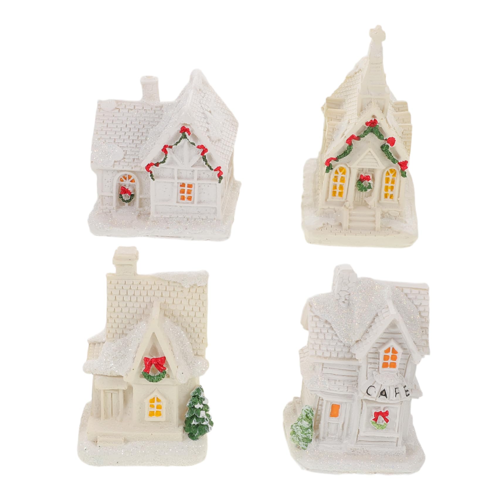Accesorios de casa de muñecas en color beige para decorar maquetas navideñas 8