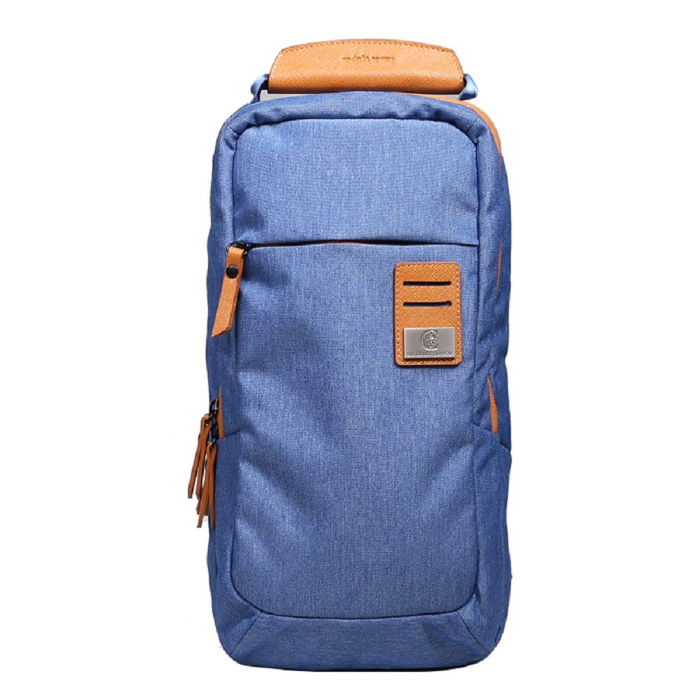 dpark Crossbody Bag Water-resistant Canvas PU Sling Shoulder Chest Study Pack Small Backpacks Portable Sport Outdoor Pack Travel Bag for Men Girl